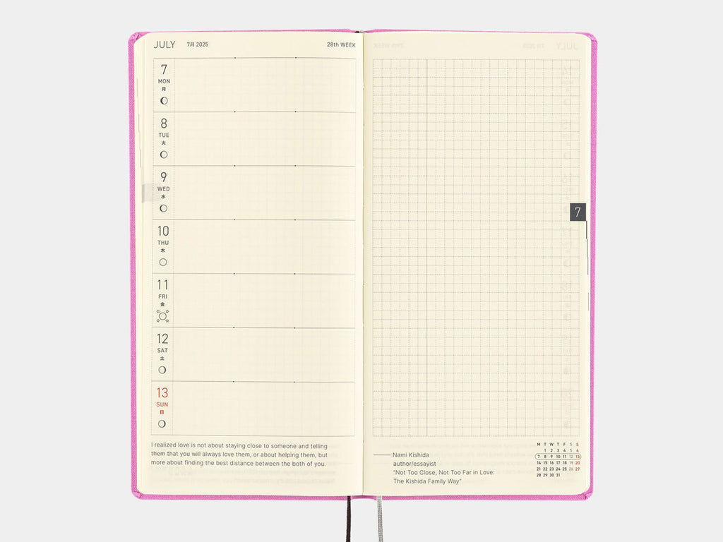 Hobonichi Techo Weeks 2025 - Sweet Purple