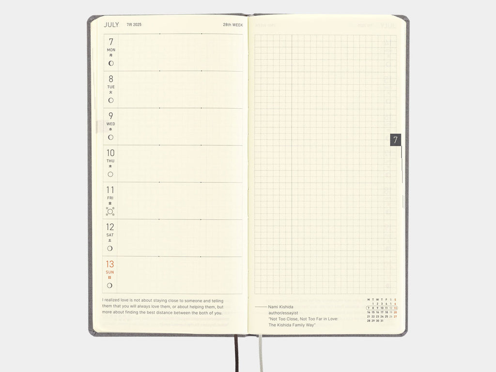 Hobonichi Techo Weeks MEGA 2025 - Smoke Gray