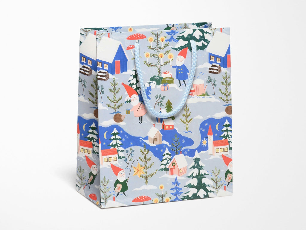 Holiday Gnomes Medium Gift Bag