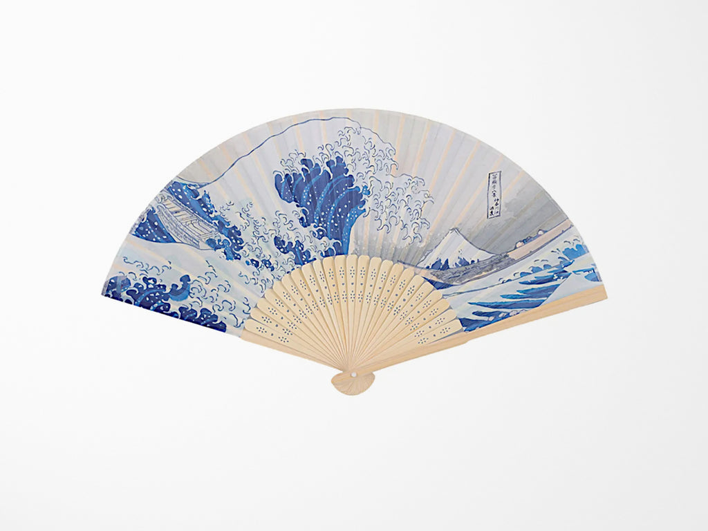 Kanagawa Waves Design Paper Folding Fan