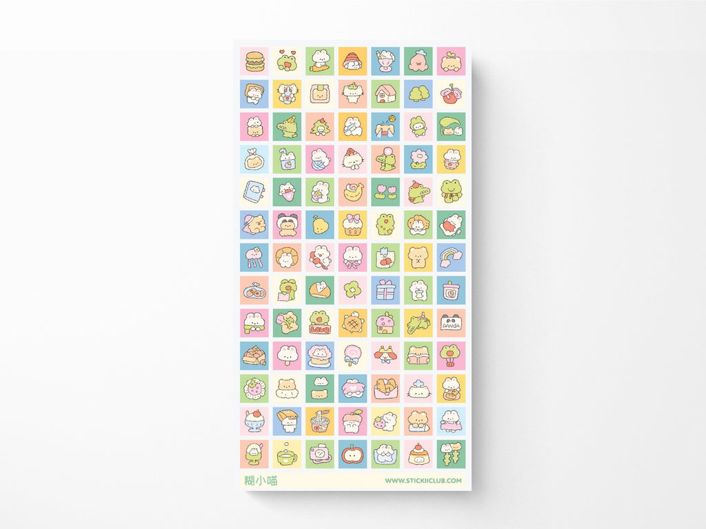 Kawaii Squared Sticker Sheet