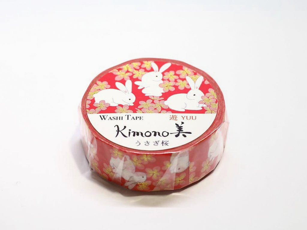 Kimono Beauty Cheery Rabbit Washi Tape