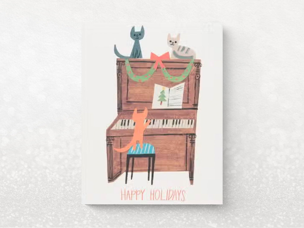 Kitty Carols Holiday Greeting Cards - Set of 8