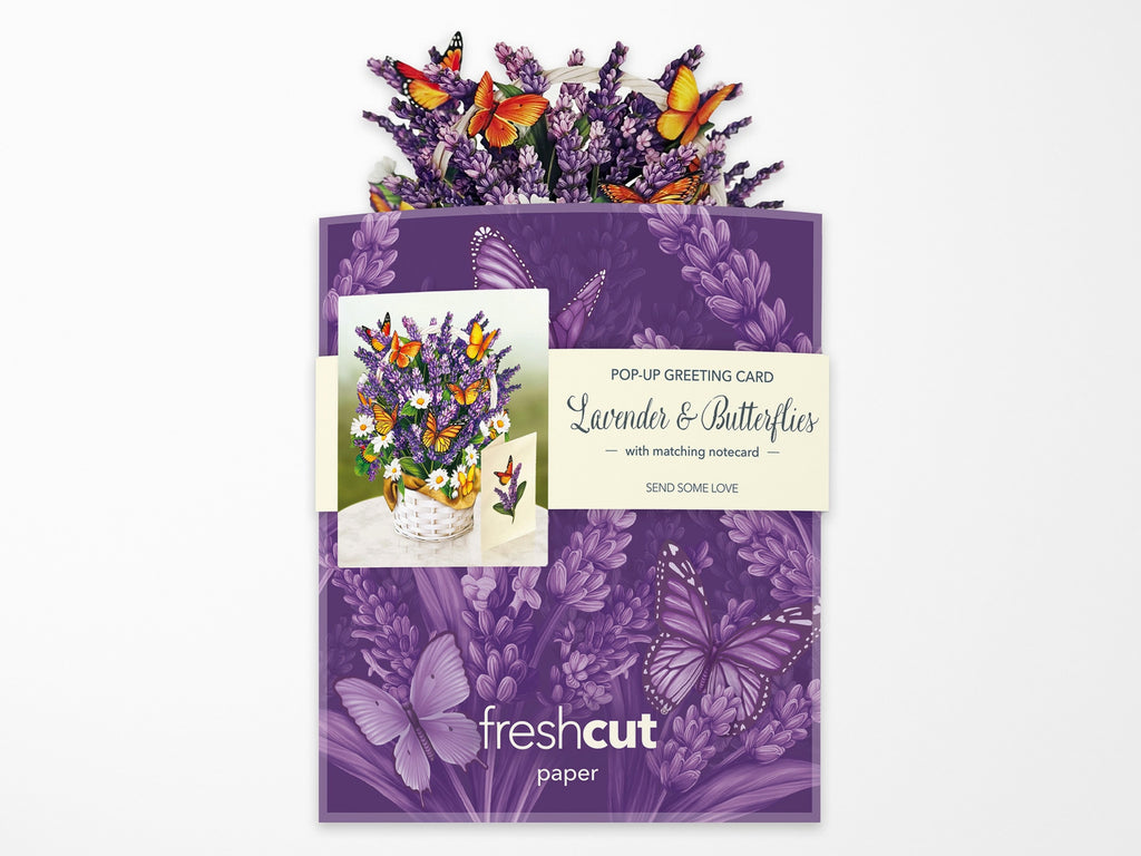 Lavender & Butterflies Pop Up Greeting Bouquet - Mini