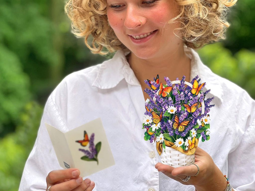 Lavender & Butterflies Pop Up Greeting Bouquet - Mini