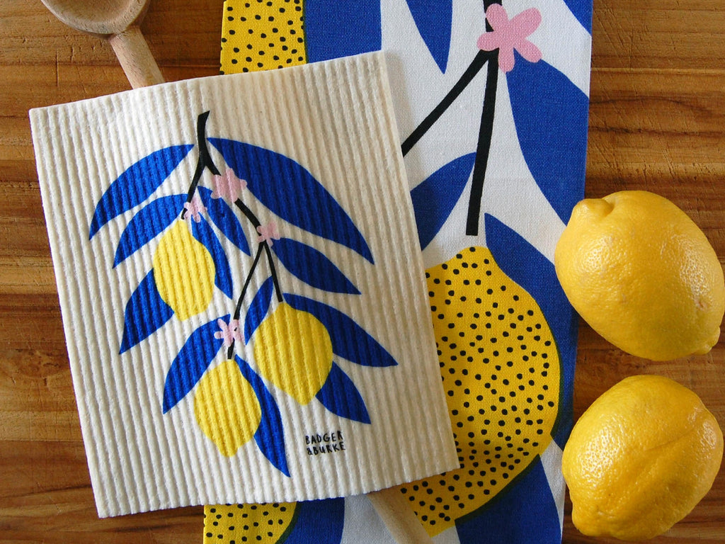 Lemon Branch Swedish Sponge Cloth