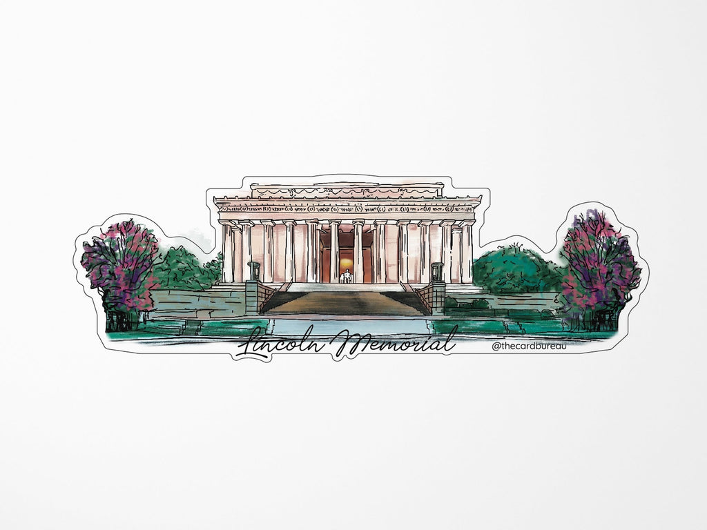 Lincoln Memorial Hand Drawn Sticker