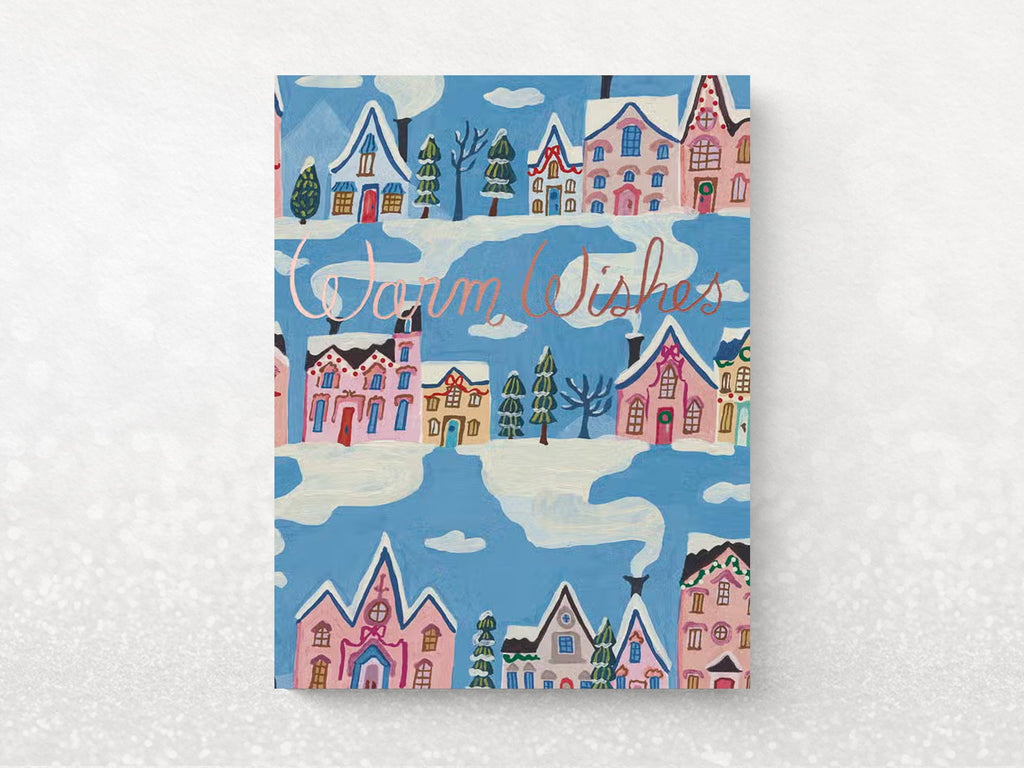 Little Pink Houses Holiday Greeting Cards - Set of 8