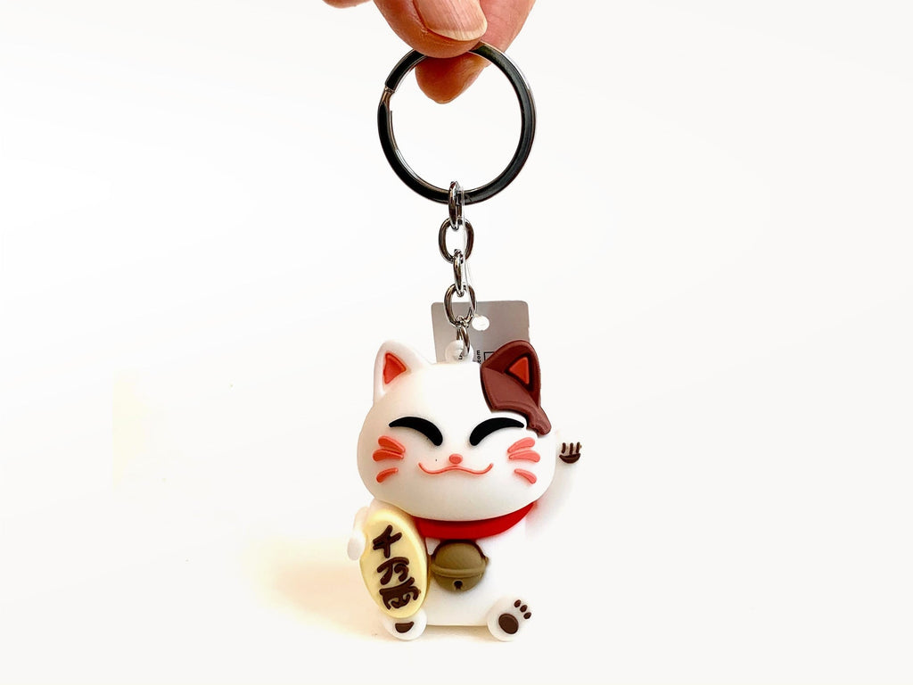 Maneki Lucky Cat Charm Keyring