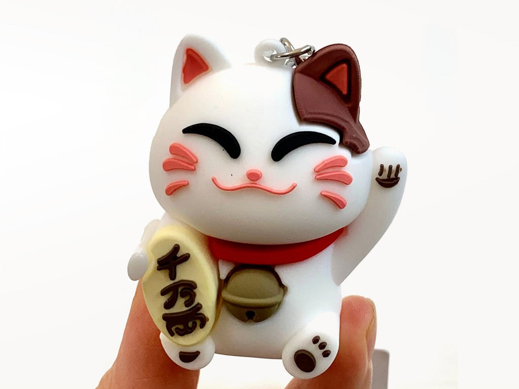 Maneki Lucky Cat Charm Keyring