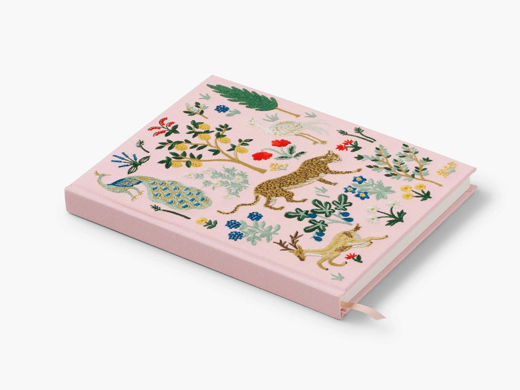 Menagerie Embroidered Fabric Sketchbook