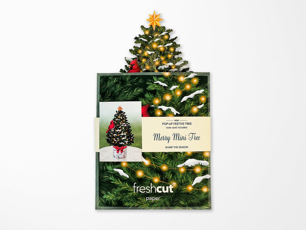 Merry Mini Tree Pop Up Christmas Card - Mini