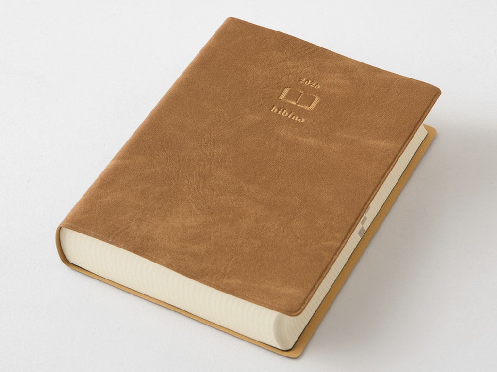 Midori 2025 Hibino Diary Planner - Camel