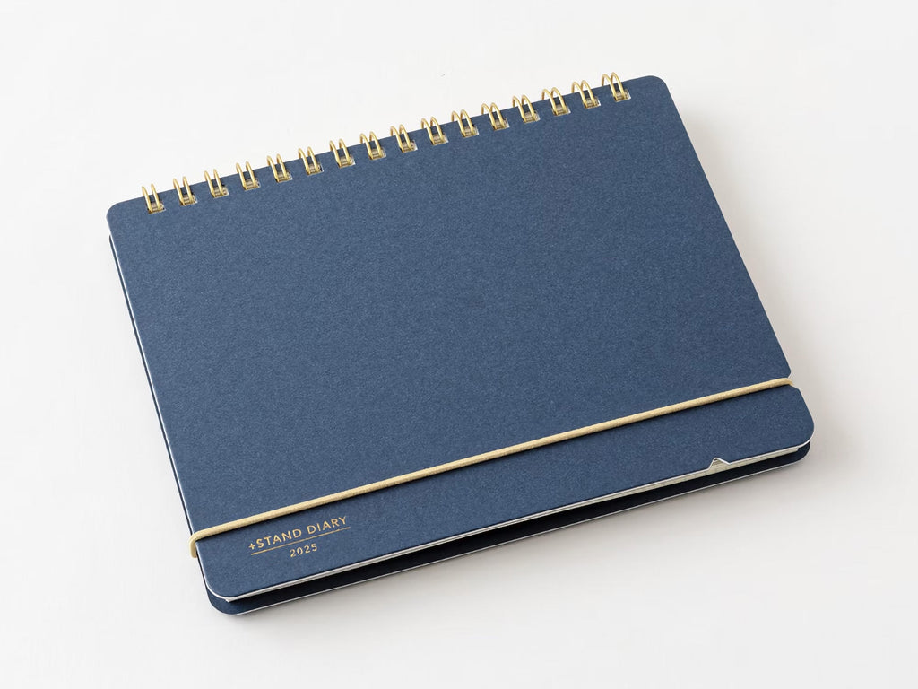 Midori Plus Stand Diary 2025 - Navy