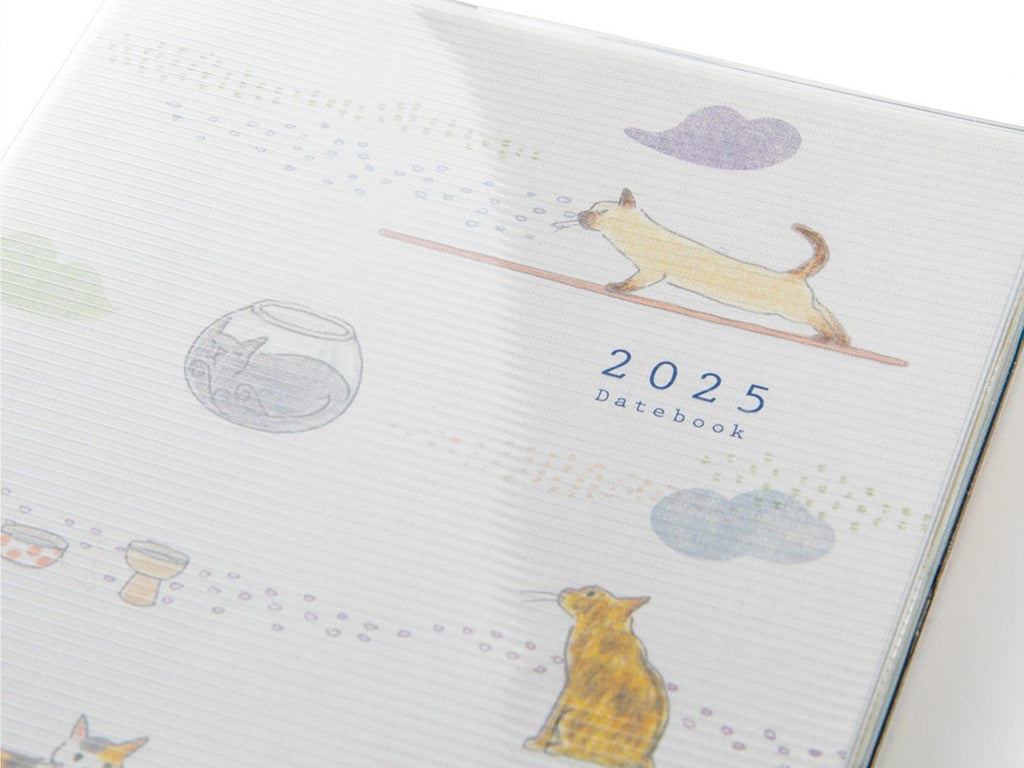 Midori Pocket Diary 2025 A6 - Cat