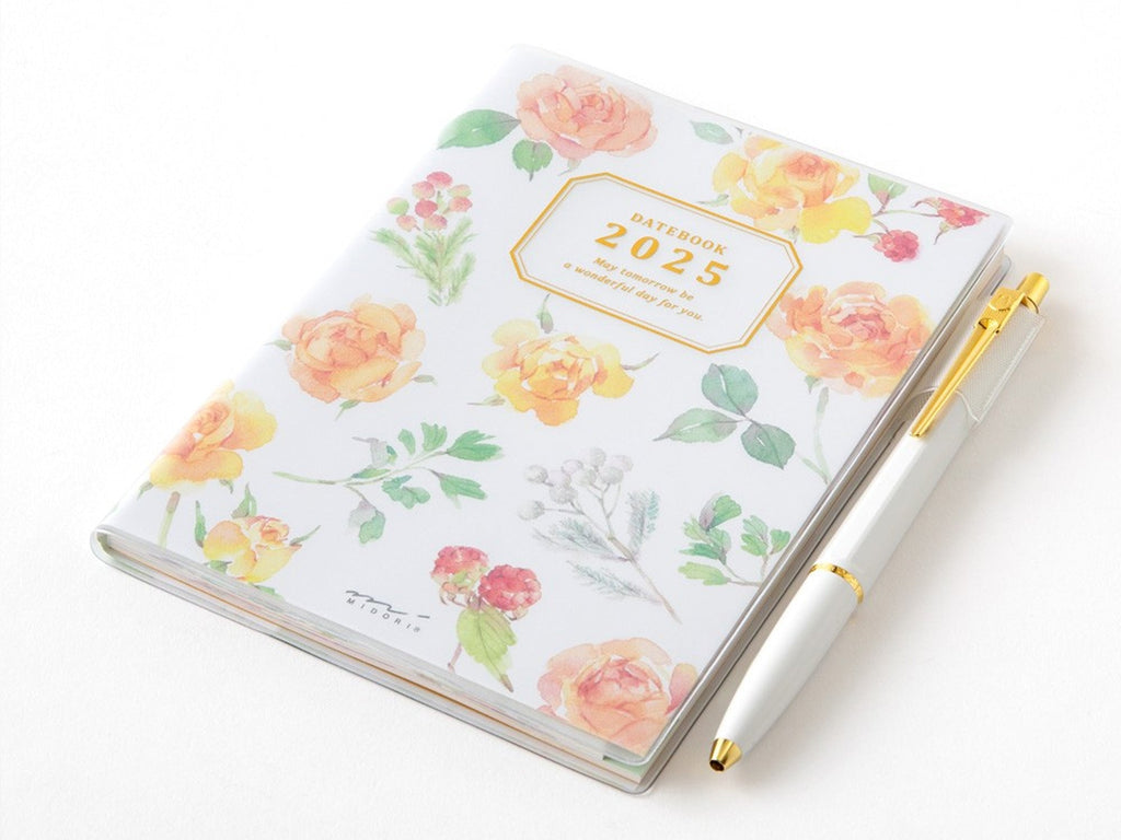 Midori Pocket Diary 2025 A6 - Country Time Flower