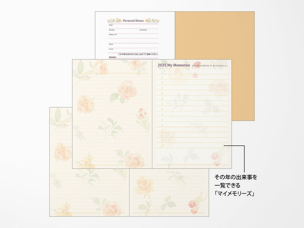 Midori Pocket Diary 2025 A6 - Country Time Flower