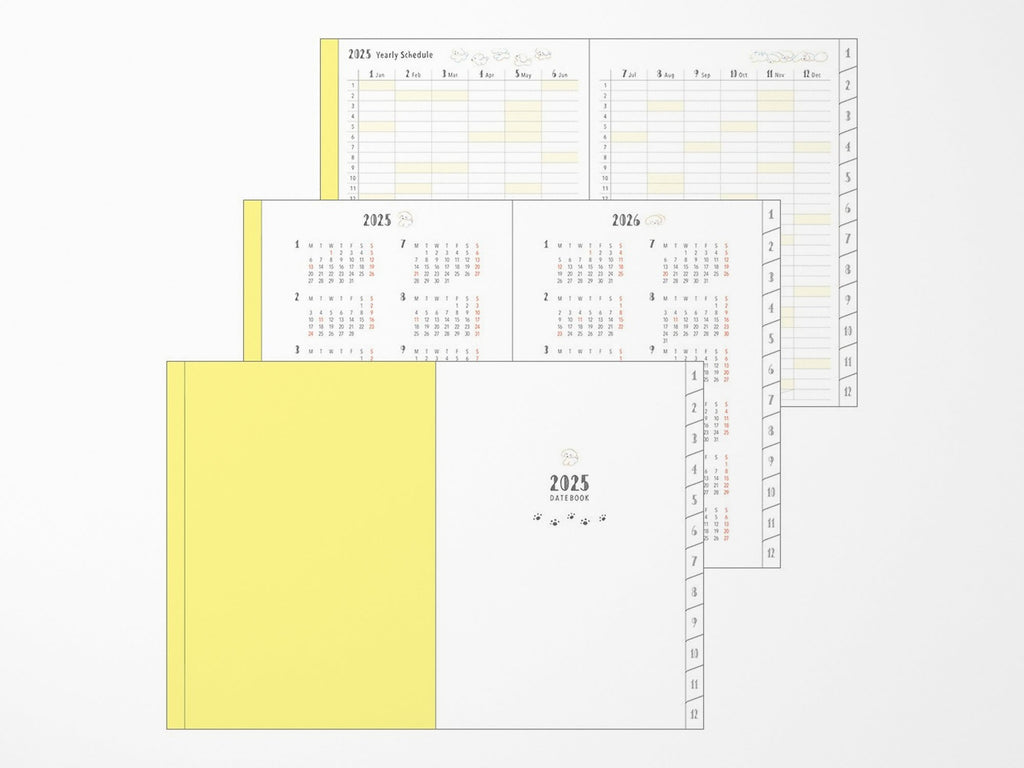 Midori Pocket Diary 2025 A6 - Dog