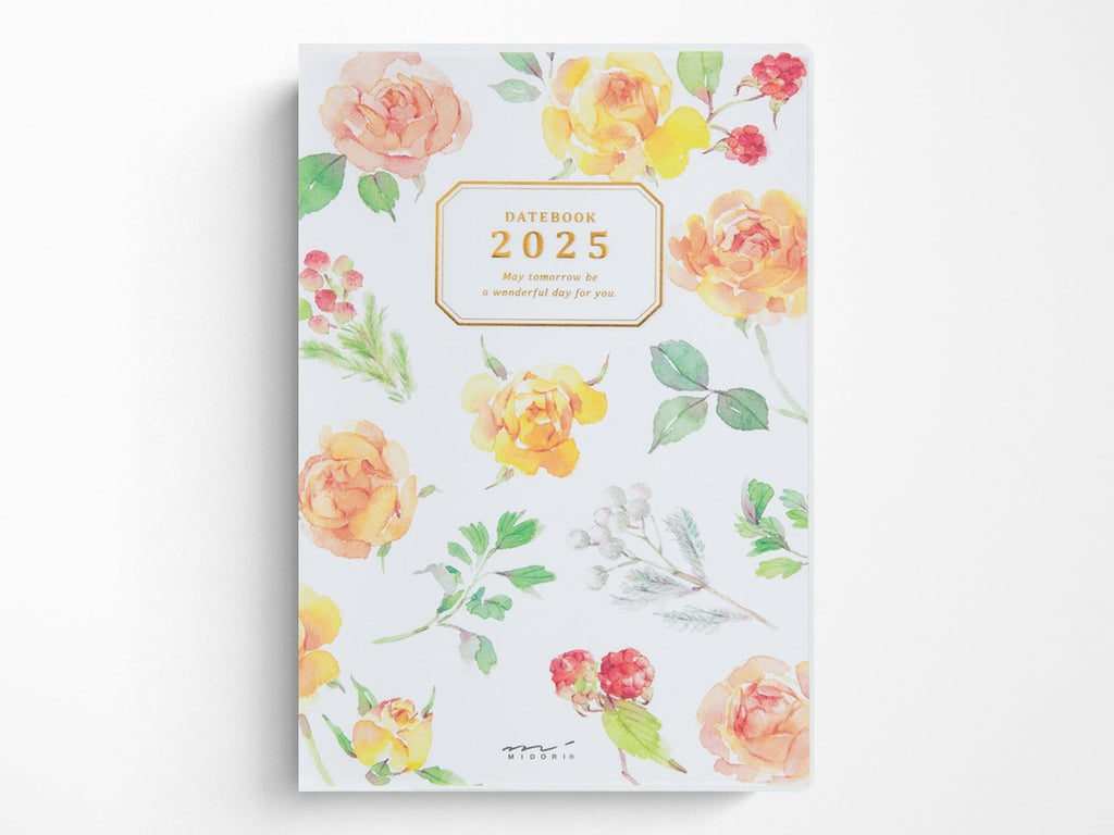 Midori Pocket Diary 2025 B6 - Country Time Flower