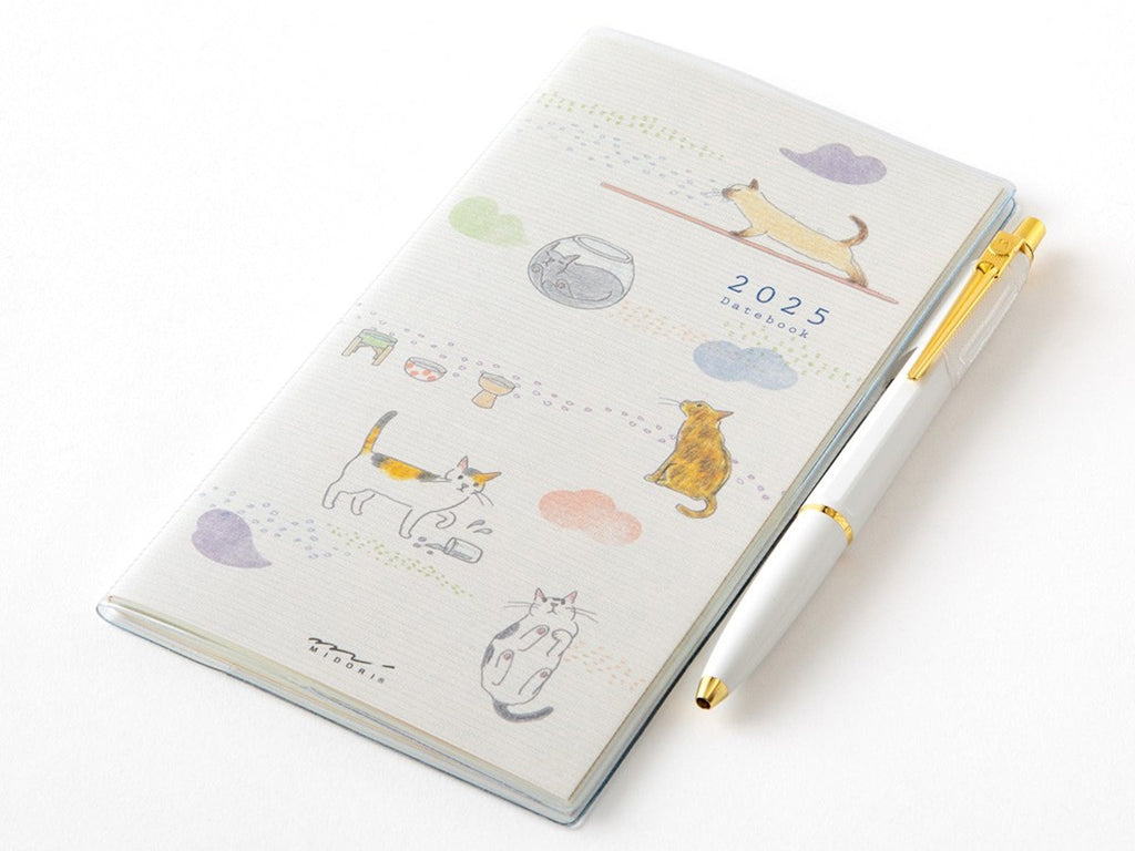 Midori Pocket Diary 2025 Slim - Cat