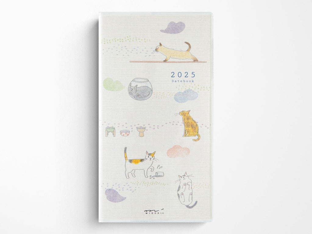 Midori Pocket Diary 2025 Slim - Cat