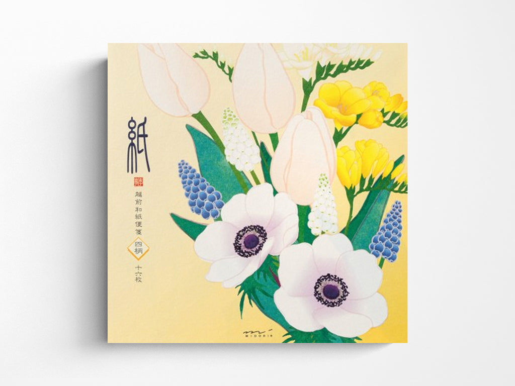 Midori Seasonal Letter Pad - 157 Spring Flowers Four Designs