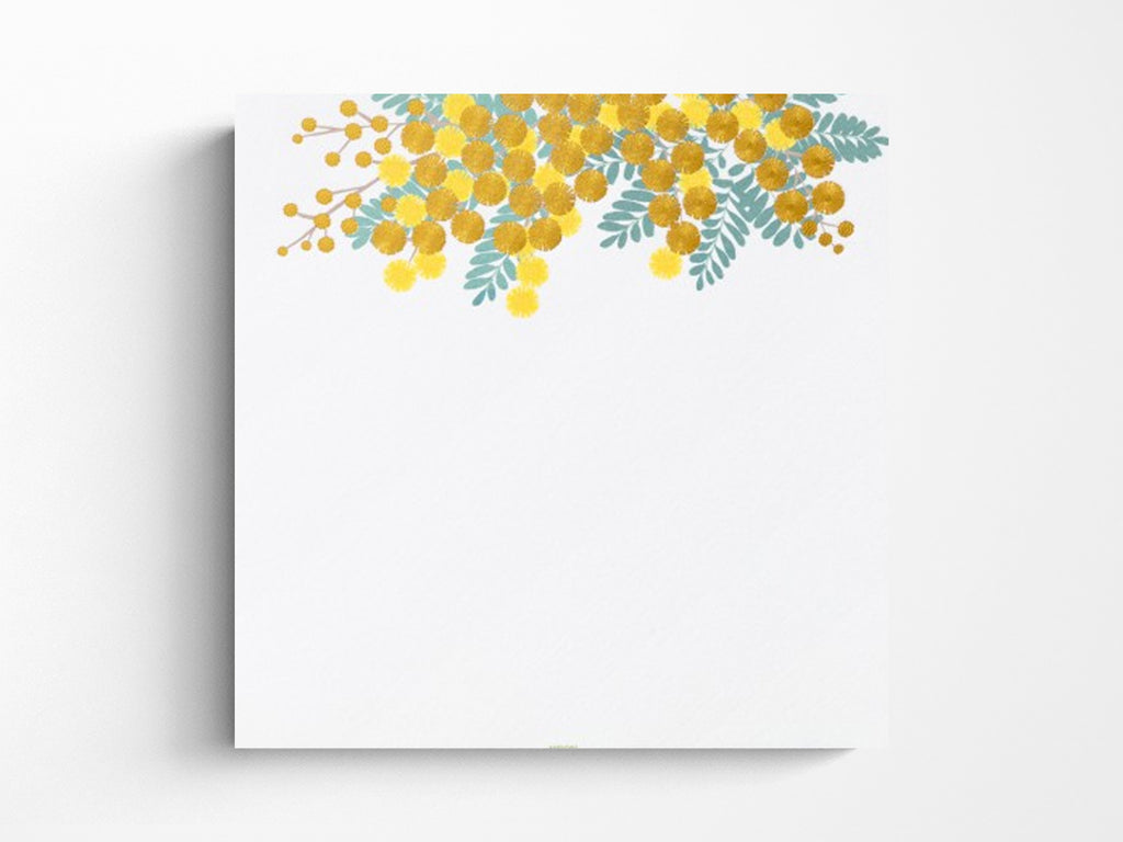 Midori Seasonal Letter Pad - 159 Foil Stamping Mimosa