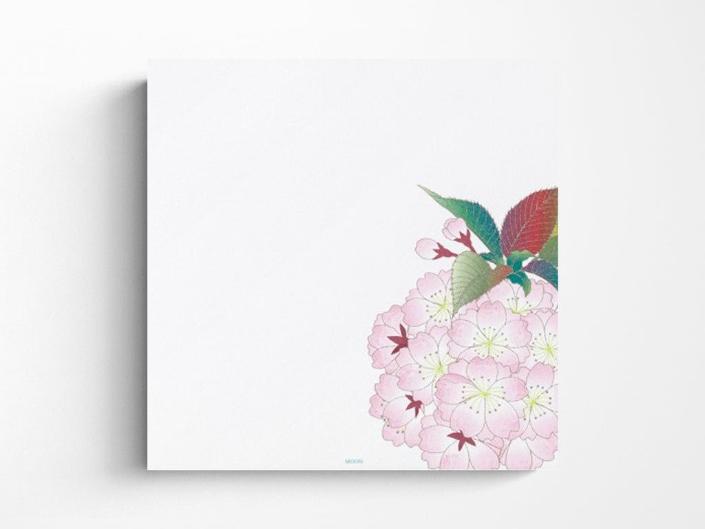 Midori Seasonal Letter Pad - 161 Ball-Shaped Cherry Blossom