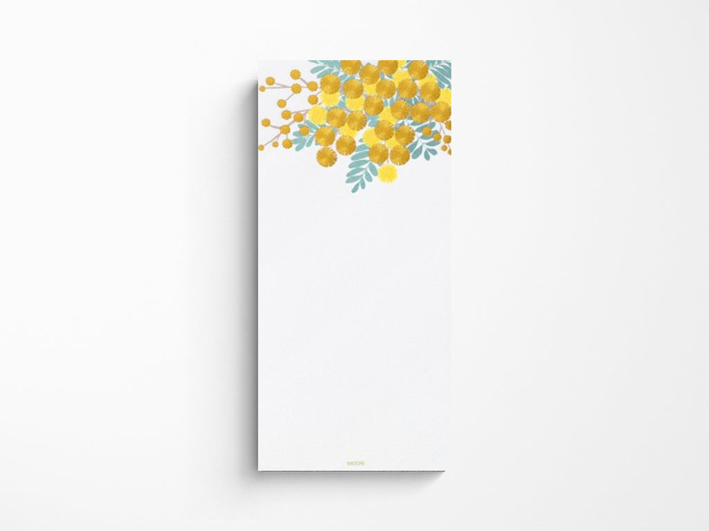 Midori Seasonal Memo Letter Pad - 582 Foil Stamping Mimosa