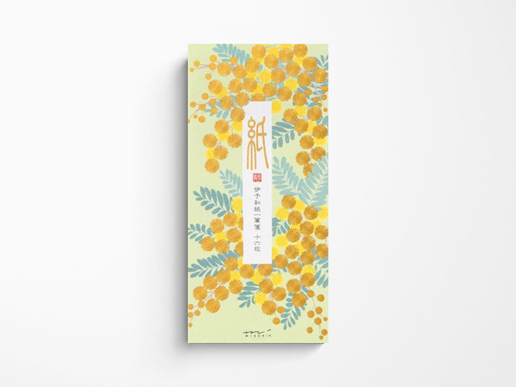 Midori Seasonal Memo Letter Pad - 582 Foil Stamping Mimosa