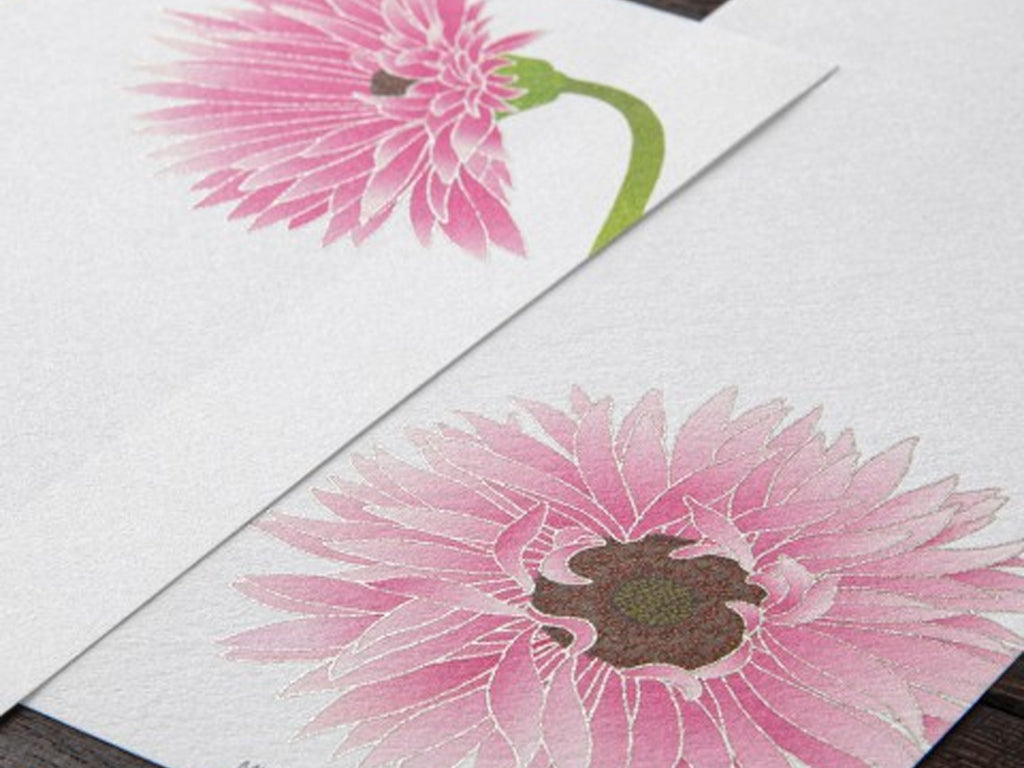 Midori Seasonal Memo Letter Pad - 584 Gerbera Daisy