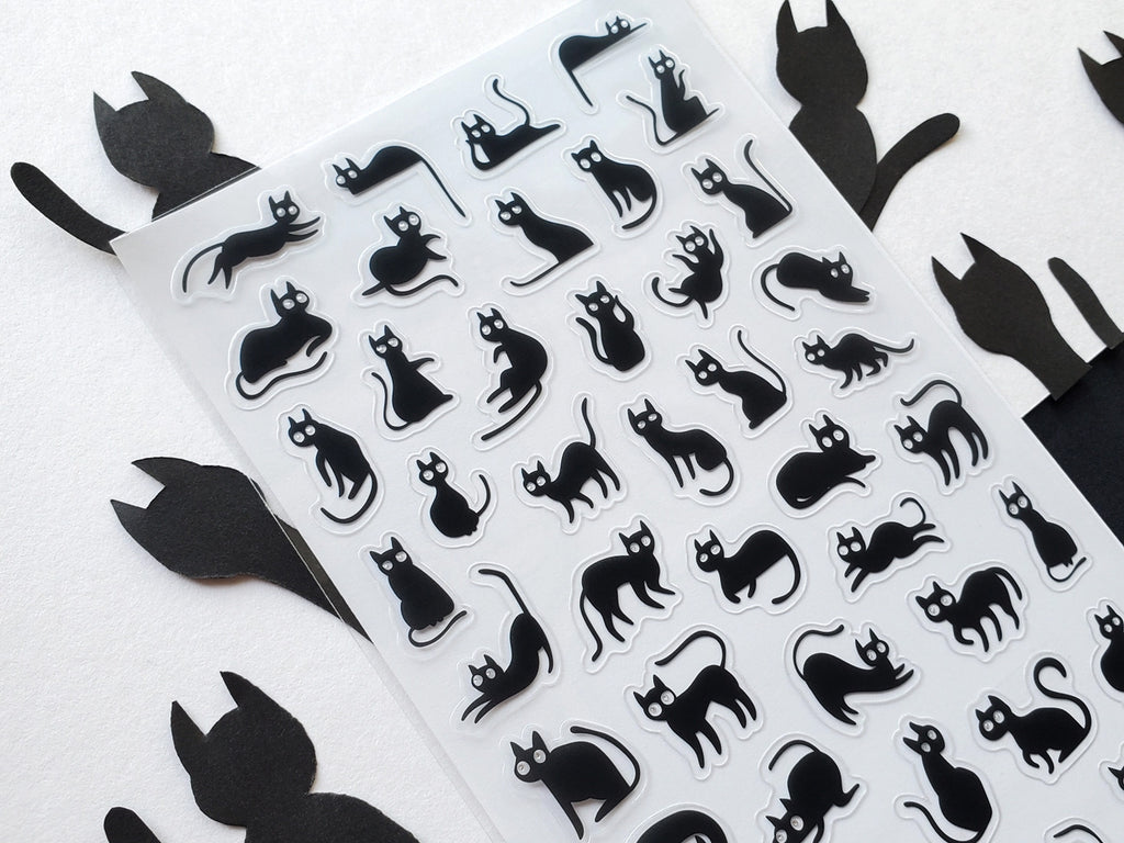 Mini Black Cats Sticker Sheet