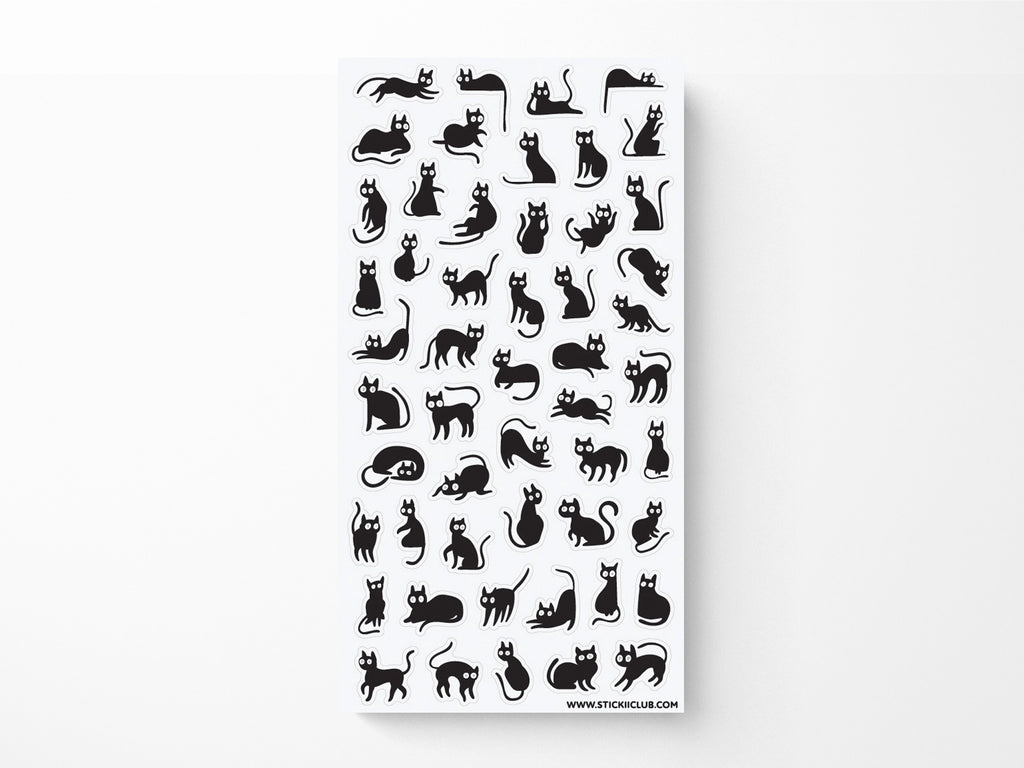 Mini Black Cats Sticker Sheet