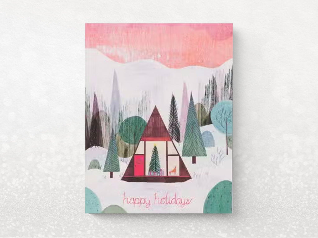 Modern Cabin Holiday Greeting Cards - Set of 8