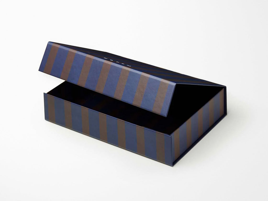 Notem BILLE Box - Medium Blue & Brown Stripe
