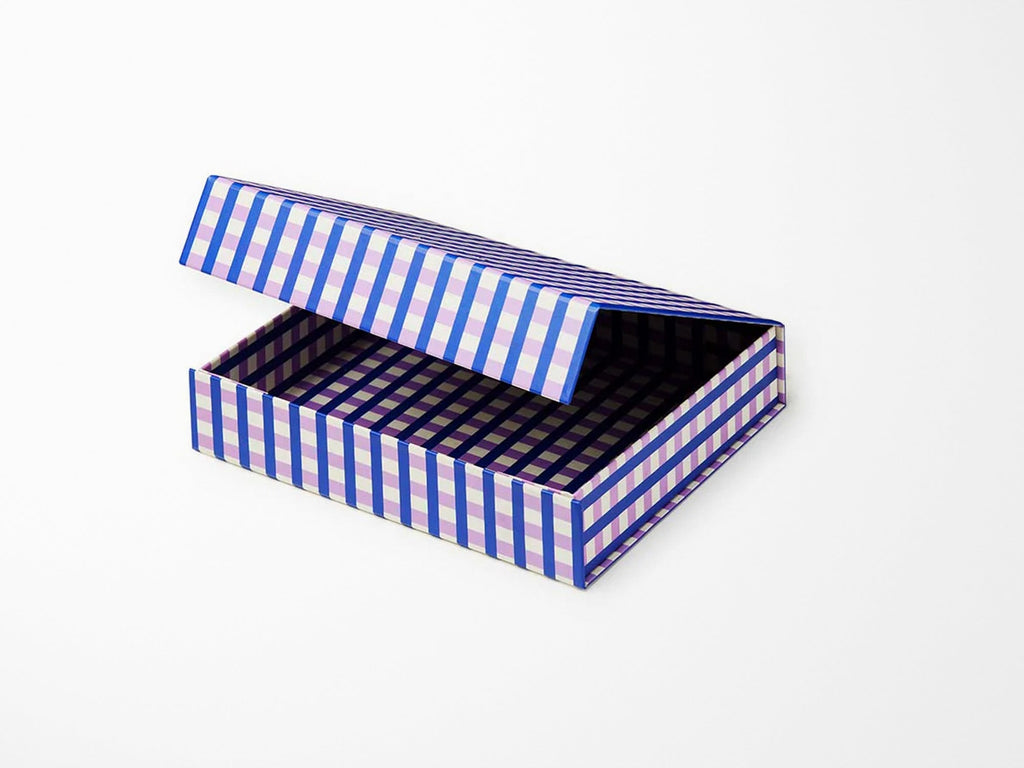 Notem BILLE Box - Small Blue & Lavender Check