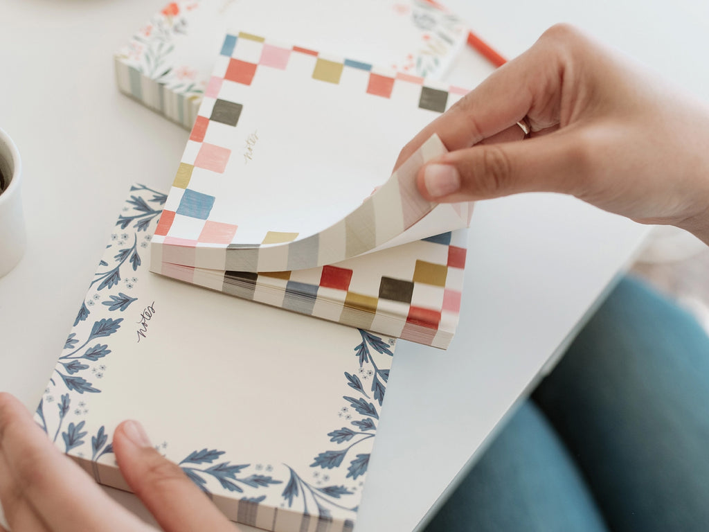 Notes Block Notepad - Blue Vines