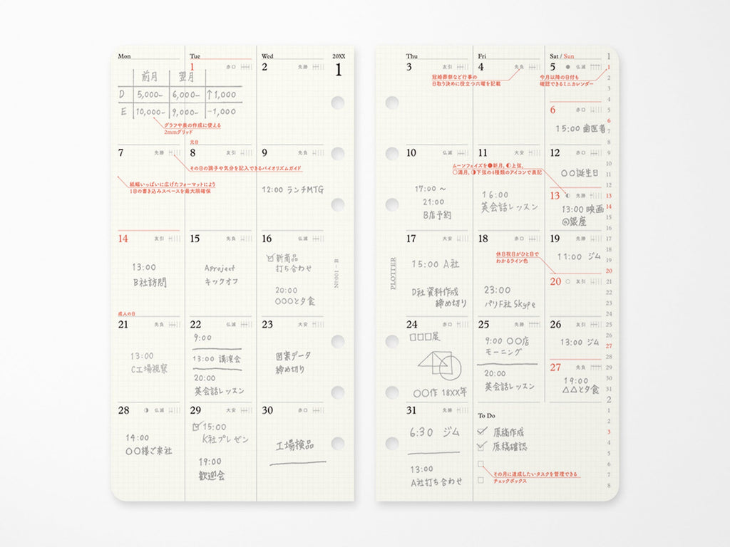 PLOTTER Refill Monthly Schedule 2025 - Bible Size