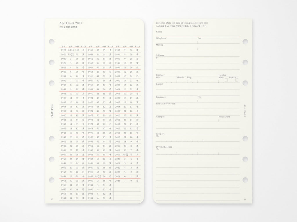 PLOTTER Refill Monthly Schedule 2025 - Bible Size