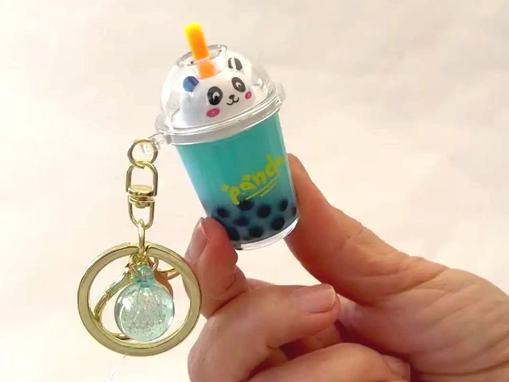 Panda Boba Tea Floaty Charm Keyring