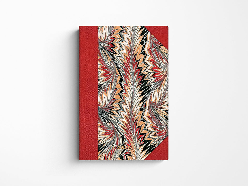 Paperblanks 2025 Weekly Planner MINI | Rubedo Cockerell Marbled Paper