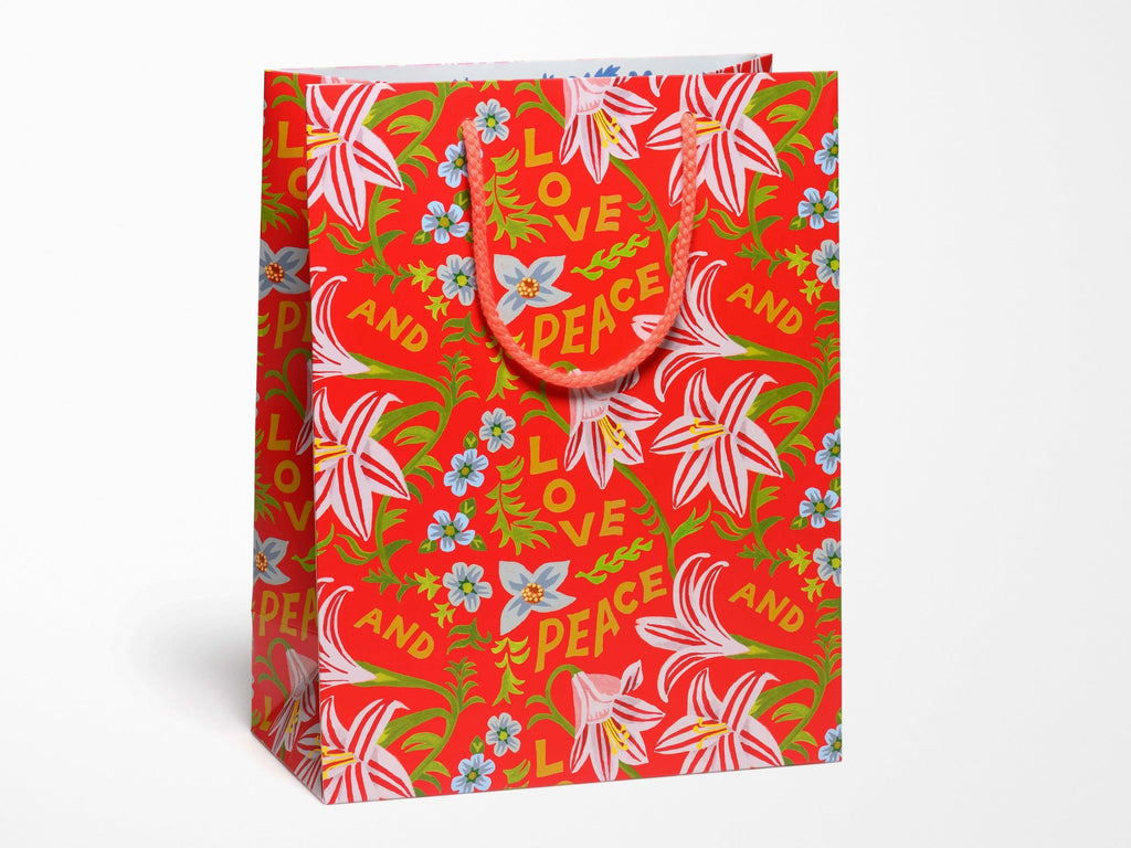 Peace and Love Amaryllis Large Gift Bag