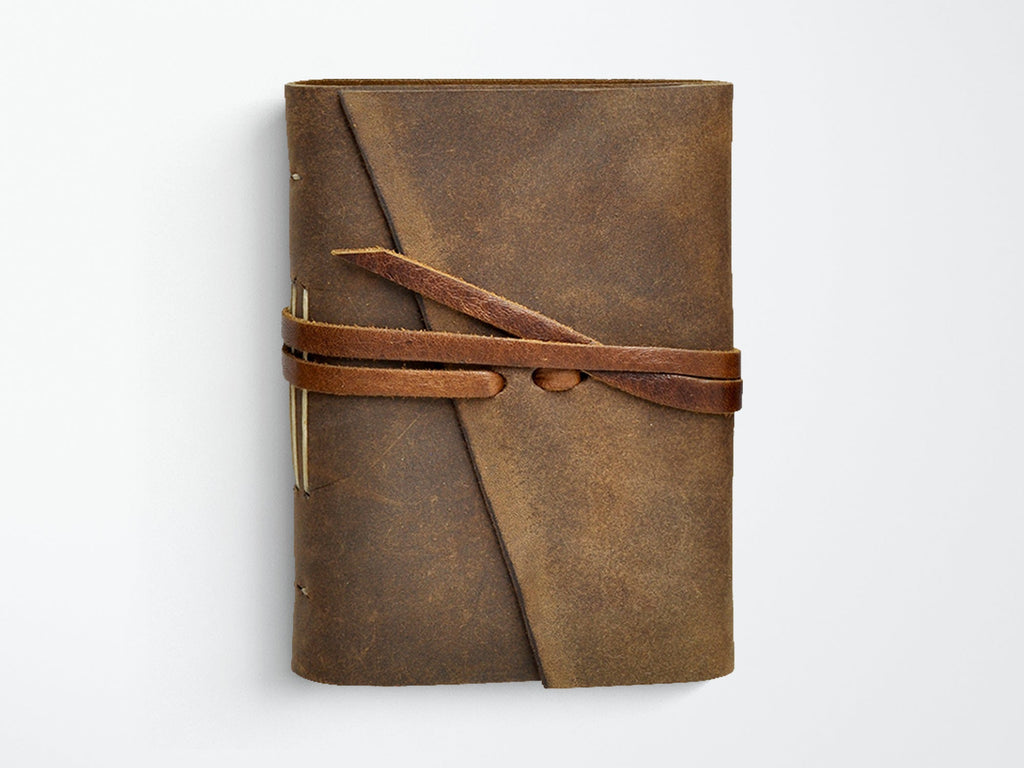 Personalized Hand Sewn Leather Pocket Journal