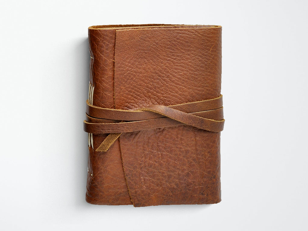 Personalized Hand Sewn Leather Pocket Journal