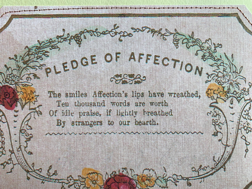 Pledge of Affection Letterpress Art Card