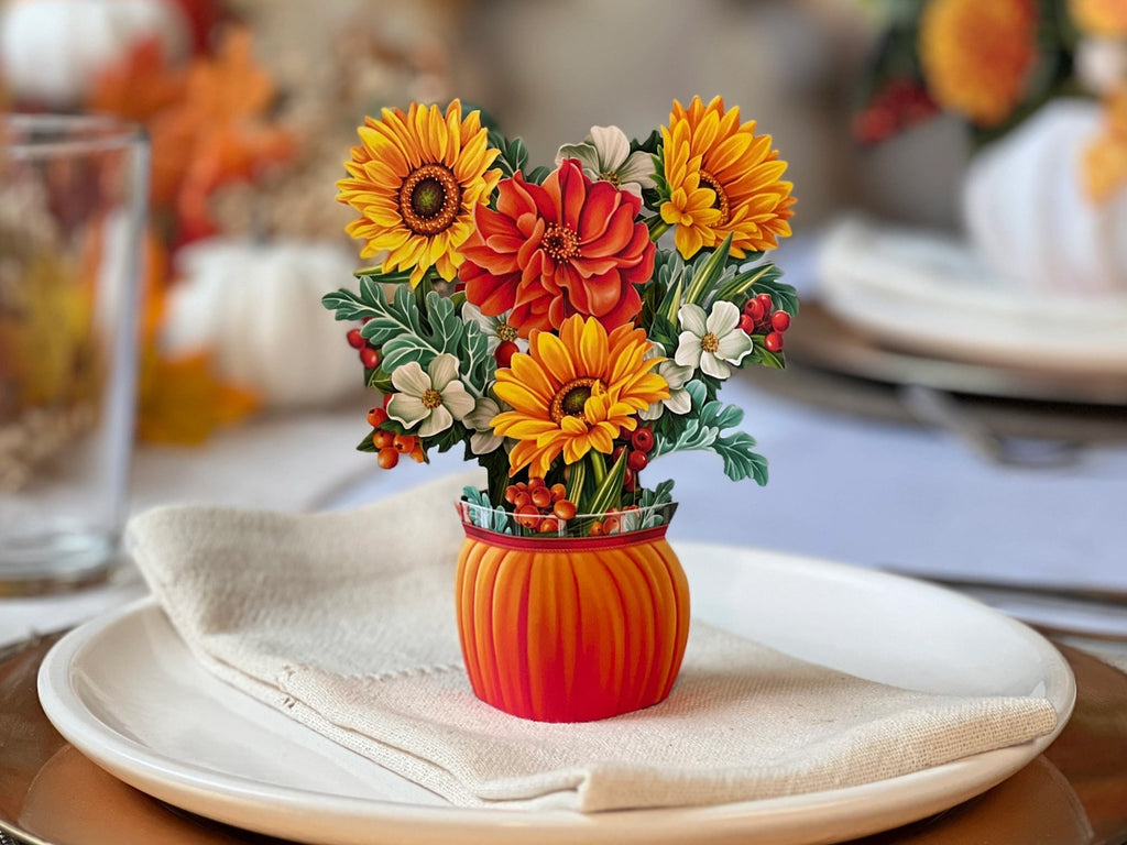 Pumkpin Harvest Pop Up Greeting Bouquet - Mini