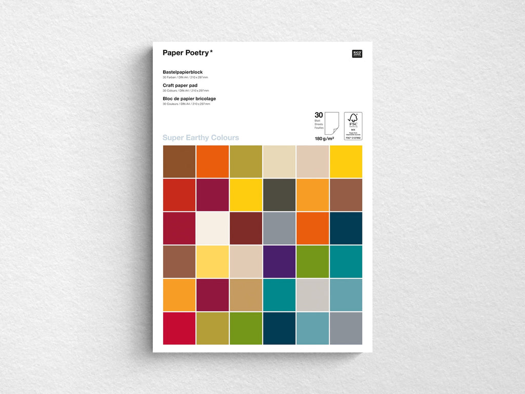 Rico Design Paper Pad, Earthy Colors