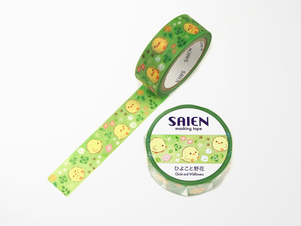 Saien Washi Tape - Chicks and Flowers