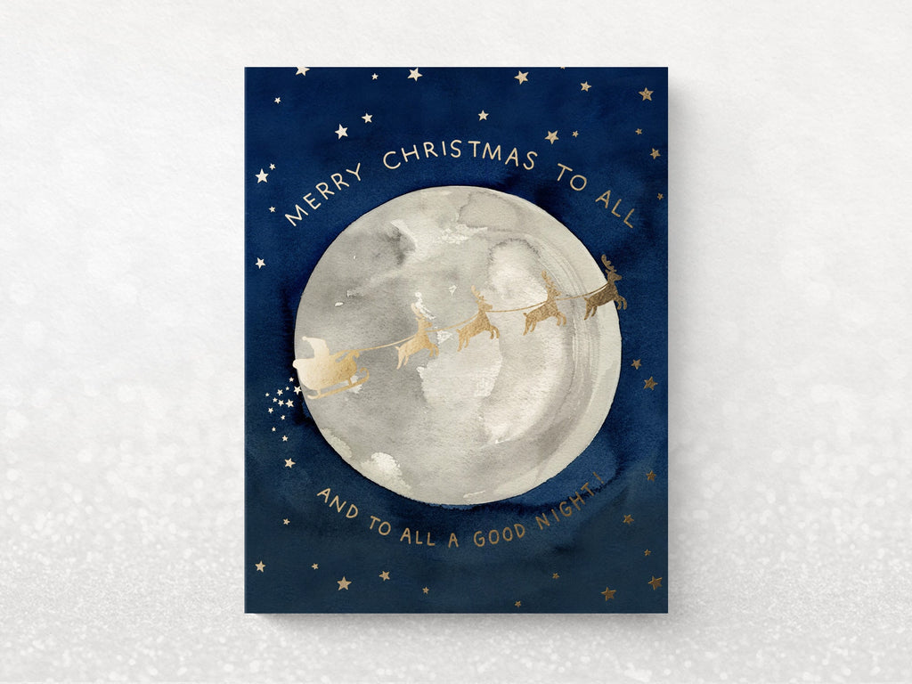 Santa Moon Holiday Cards - Set of 6