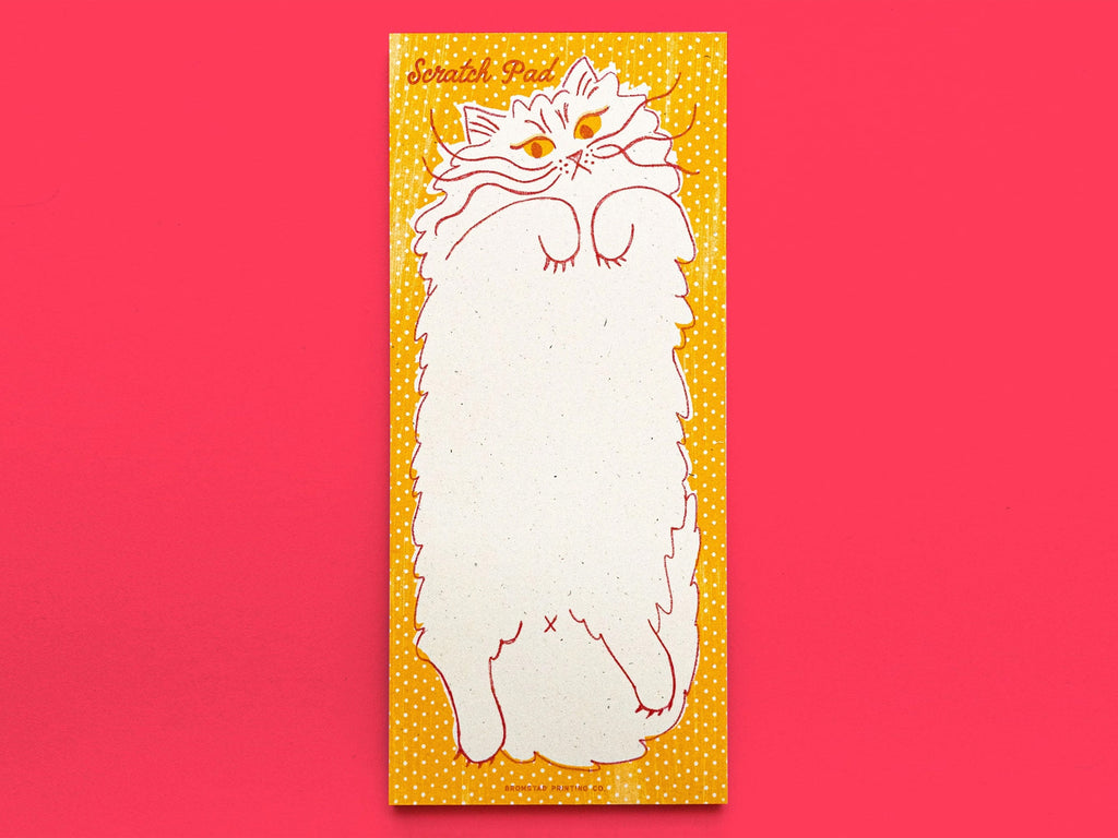 Scratch Pad Cat Risograph Notepad